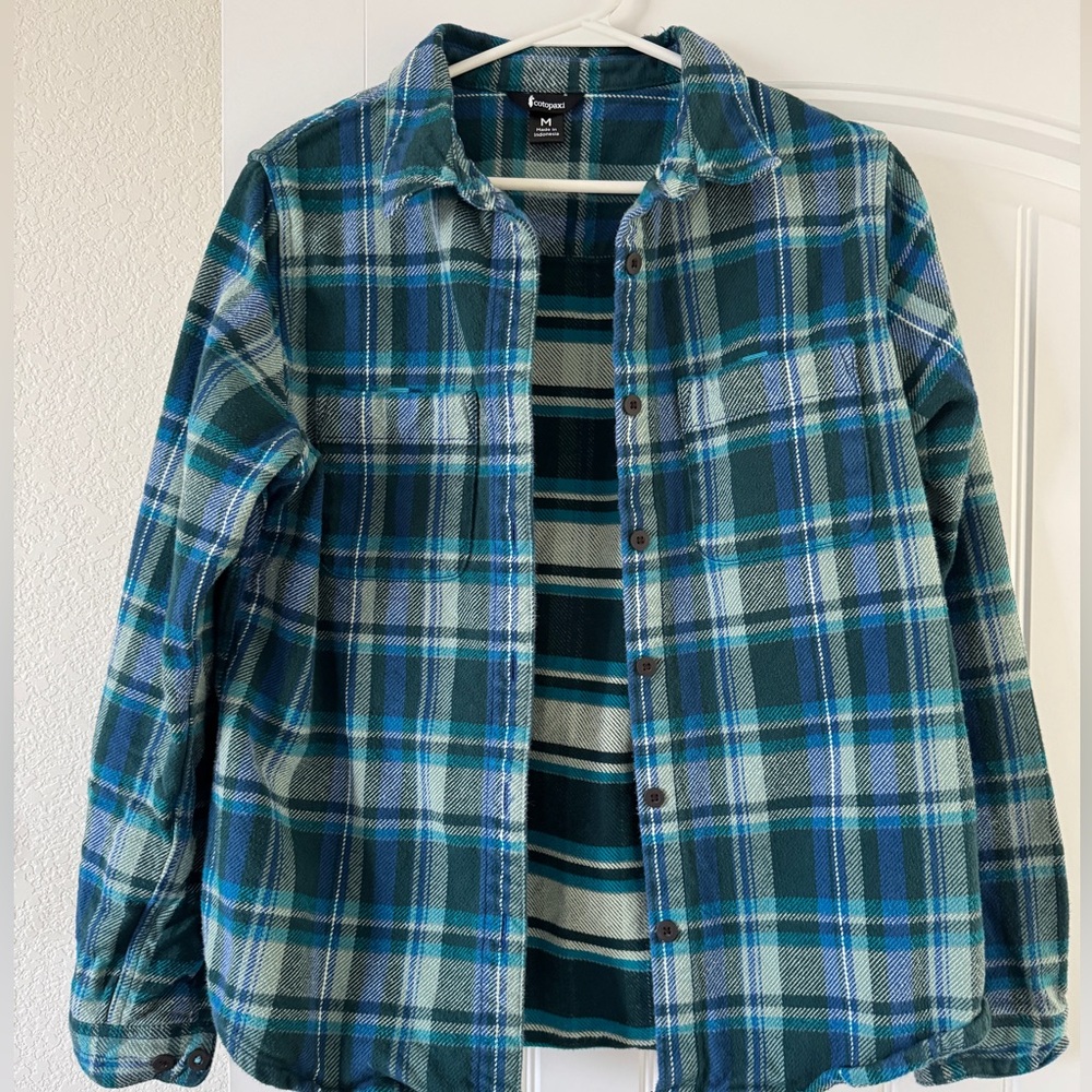 Cotopaxi Teal and Navy Plaid Shirt Small - Picture 2 of 2